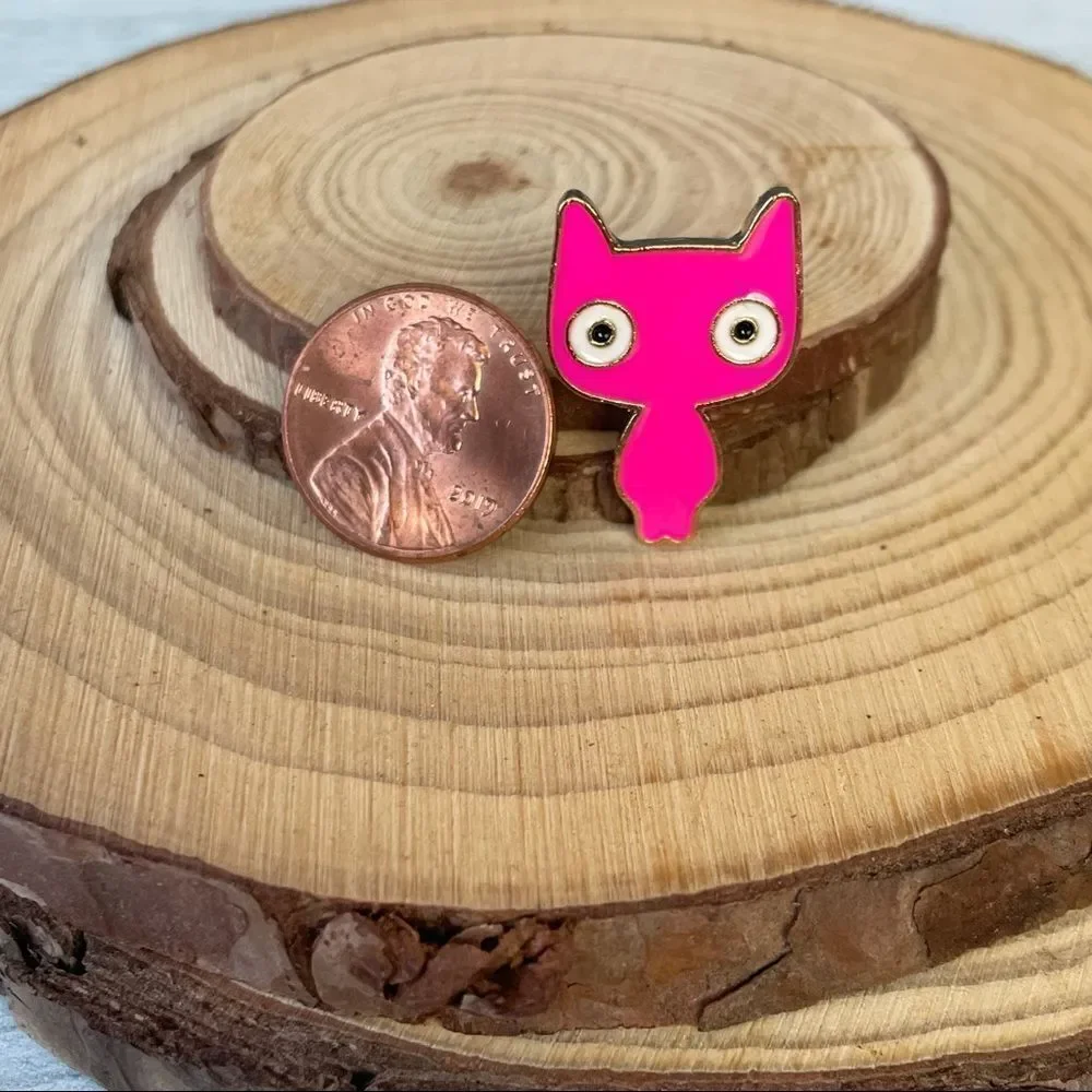 Pink Anime Kitty Enamel Pin/ Brooch Lapel